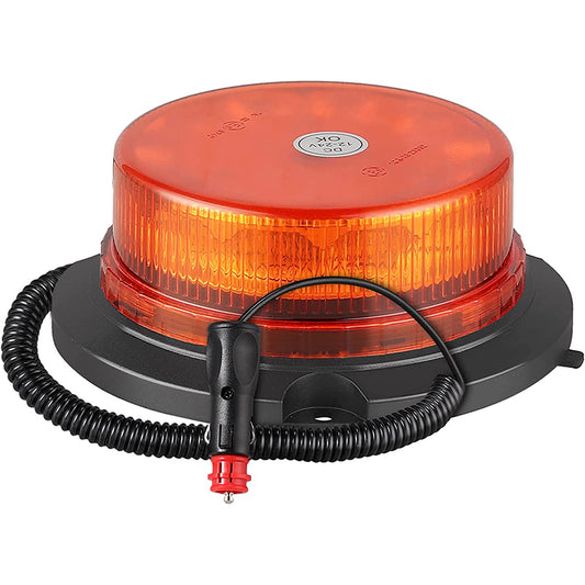 AUTOUTLET 12 LED Strobe Beacon Car Amber Warning Light 10V-30V