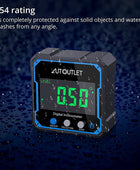 AUTOUTLET Digital Level Box Protractor Angle Finder Level Gauge Waterproof