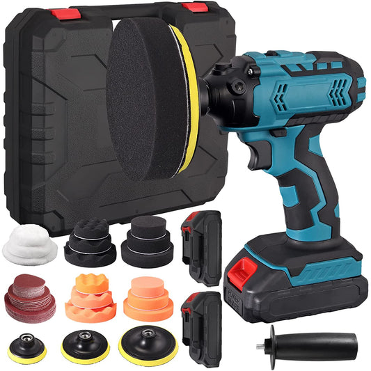 AUTOUTLET 21V Cordless Car Polisher Tool Sets Safety Variable Speed Polisher