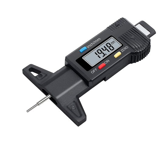 AUTOUTLET Digital Tyre Depth Gauge Tread Checker Motorbike