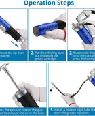 AUTOUTLET Grease Gun 6000PSI with Hose Manual Lever One-handed Grease