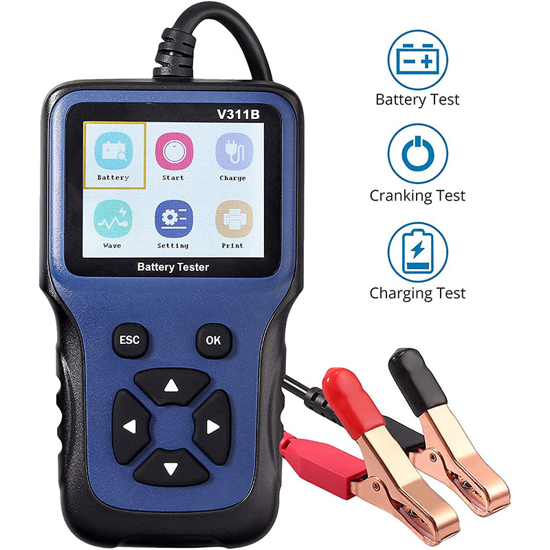 AUTOUTLET Car Battery Tester 12V Load Tester 100-2000 CCA