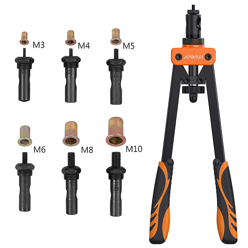 AUTOUTLET 14" Professional Rivet Pliers Set (Orange)