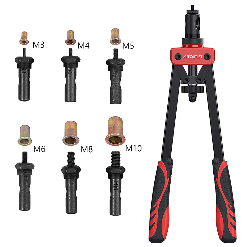 AUTOUTLET 14" Professional Rivet Pliers Set (Red)