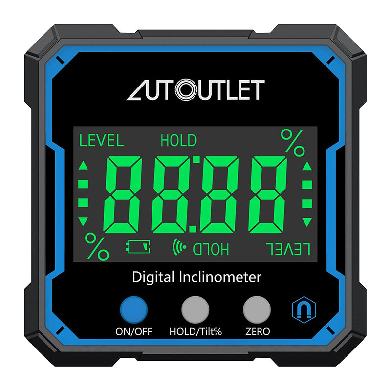 AUTOUTLET Digital Level Box Protractor Angle Finder Level Gauge Waterproof