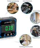 AUTOUTLET Digital Level Box Protractor Angle Finder Level Gauge Waterproof