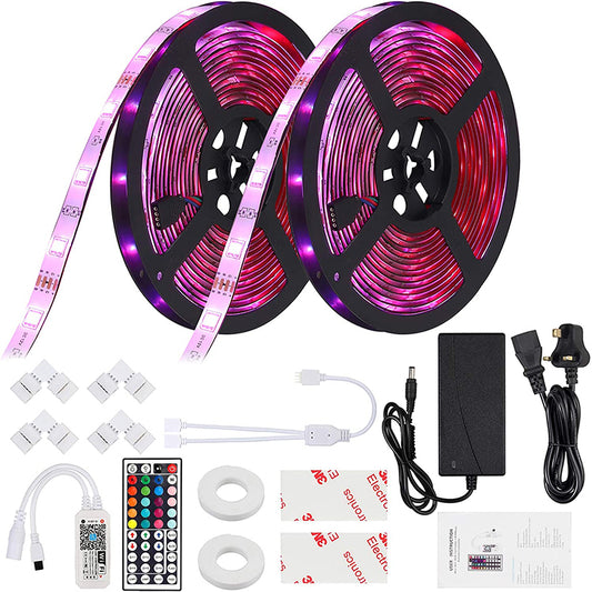 AUTOUTLET 10M WiFi LED Strips Lights 12V 5050 SMD RGB IP67