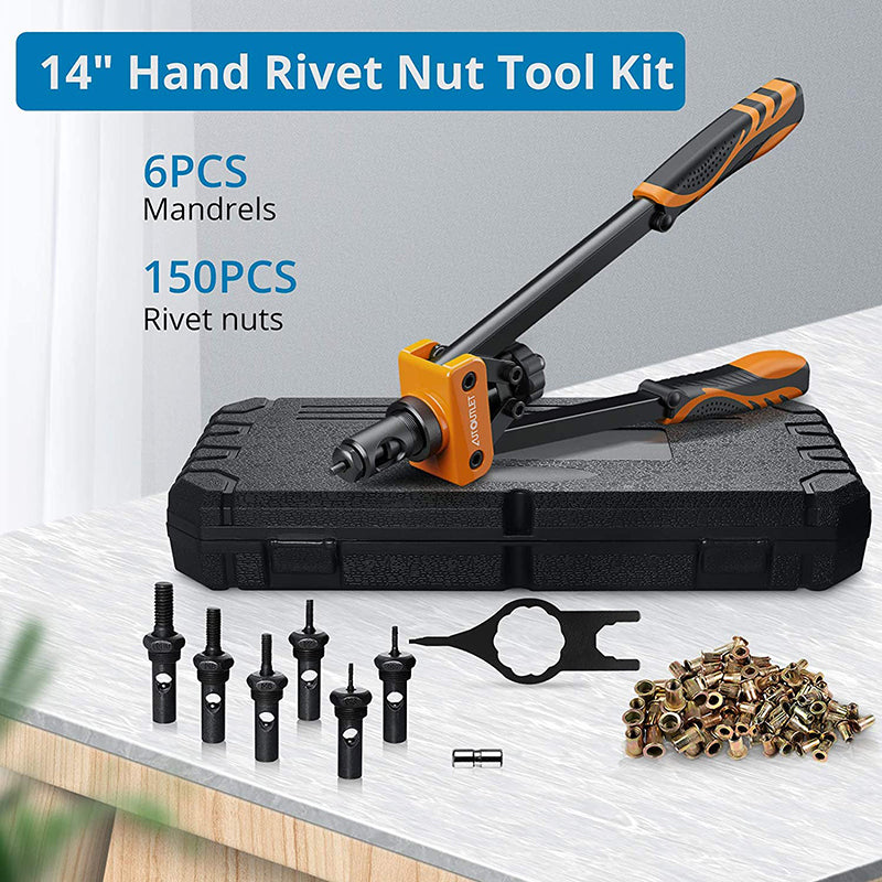 AUTOUTLET 14" Professional Rivet Pliers Set (Orange)
