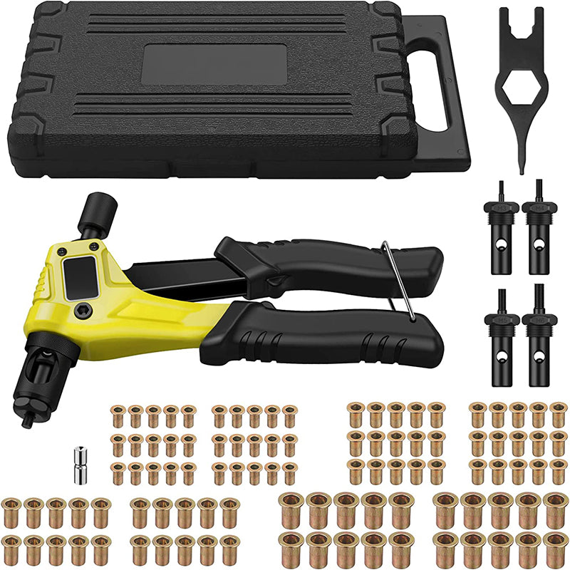 AUTOUTLET 8" RIVET NUT GUN M3 M4 M5,m6,Hand Riveter Rivet Gun Yellow