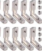 AUTOUTLET 10pcs T Slot Aluminum Profile Zinc Alloy L-Shape Brackets