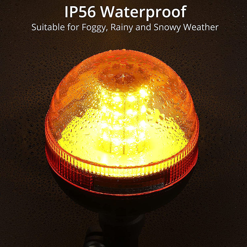 AUTOUTLET 2 PCS Rotating Beacon 40 LED Warning Lights 12V / 24V