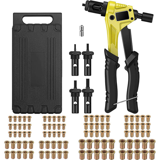 AUTOUTLET 8" RIVET NUT GUN M3 M4 M5,m6,Hand Riveter Rivet Gun Yellow