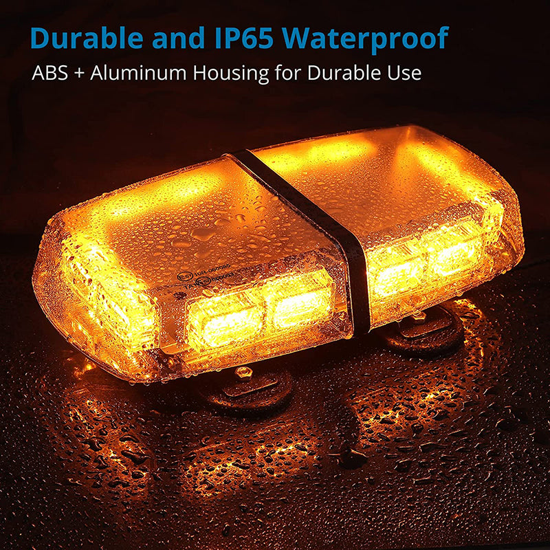 AUTOUTLET 12/24V IP65 72 LEDs Magnetic Emergency Bar Recovery Warning Strobe Light